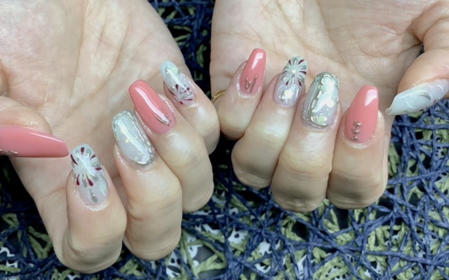 花火ネイル